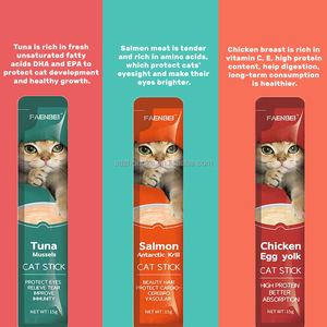 Venta al por mayor de fábrica, deliciosos aperitivos para gatos, nutritivos alimentos húmedos para gatos, golosinas para mascotas, aperitivos, atún Natural, pollo, alimento mascota OEM - Product Image 4