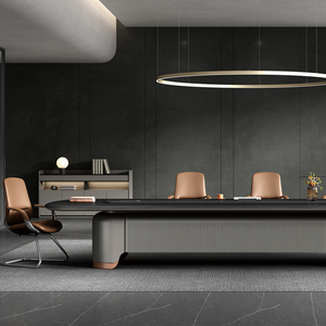 <b>Office</b> Meeting Furniture Big Conference <b>Table</b> Design Meeting Room Desk Solid Wood Long Conference <b>Table</b> - Product Image 6