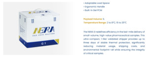 Réfrigérateur médical compact NERA Série G, boîte de livraison chaîne du froid pour médicaments diabétiques et GLP-1, livraison du dernier kilomètre, 2-8°C ° C Stable - Product Image 3