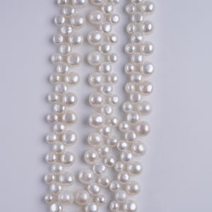 Venta al por Mayor y Menor de Perlas de Agua Dulce Blancas Casi Redondas de 6.5-7mm, Collar de Perlas Sueltas Semiterminadas, Venta Directa de Fábrica - Product Image 2