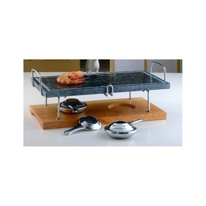 Set di 5 Pezzi di Utensili da Cucina in Pietra Saponaria con Base in Legno - Product Image 1