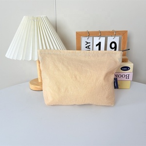 Nueva Bolsa de Maquillaje Impermeable, Moderna, Abierta, de Color Sólido, Bolso de Mano para Mujer, de Gran Capacidad, para Estudiantes, Organizador - Product Image 4
