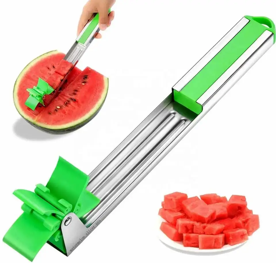 Watermelon Quickly Cut Watermelon Cutter Design Windmill Tool Salad Fruit Cutter Slicer Steel Washable Kitchen Stainless Gadgets