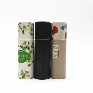 Eco empty lip balm friendly 5g 10g fashion design push up container paper cardboard tube for lipstick 22K
