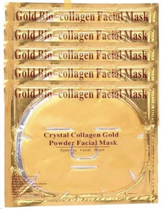 Masque facial en feuille de bio-collagène or 24 carats, hydratant, anti-âge, nourrissant, masque cristallin pour peaux grasses/combinaison - Product Image 4