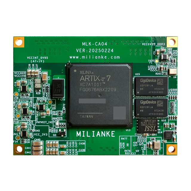 MLK-CA04-100T/200T AMD(Xilinx)Artix-7 Core Board XC7A100T/XC7A200T 256Mbits FLASH 1GB DDR3L 800Mbps*32bit