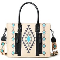 Sac fourre-tout en toile imprimé cowgirl western, grand sac à bandoulière