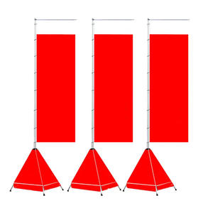 Prix d'usine bon marché Drapeaux de <span class=keywords><strong>pied</strong></span> d'impression numérique Poteaux de carbone double face Drapeau de plage - Product Image 5