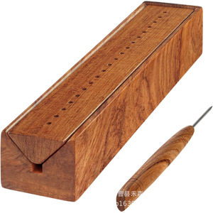 Nouvel outil de reliure artisanal transfrontalier, support de perforation en bois massif, perforateur de dos de livre en bois - Product Image 2