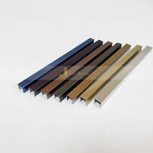 LL105 Hot Sale 304 Gold Brush Stainless Steel Waterproof Tile Trim U Shape Cold Rolled Steel <b>Corner</b> Profiles for Apartment - Product Image 3
