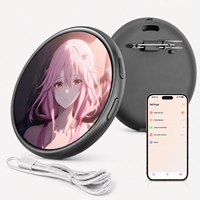 Badge électronique HyperCrafts avec écran tactile intelligent IPS, contrôlable par application, pour fans d'anime, cartes d'étudiant, cadeau tendance DIY
