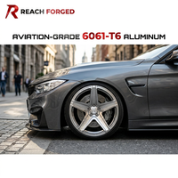 Jantes forgées monobloc Reach 6061-T6 à cinq branches bicolores gris argent usiné 20 pouces 5x112 pour BMW F82 M4 DOT PCD ET personnalisé