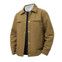 Veste décontractée homme style printemps-automne 2025 – Manteau de travail tendance avec col brodé, coupe ample – Vêtements pour homme