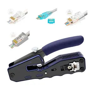 Hand Tool Geperforeerde Rj45 Connector Tang Verstelbare Strippen Snijden Kabel Patchkabel Netwerk Krimptang Rj45