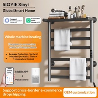 Sèche-serviettes électrique en acier inoxydable pour usage domestique, installation sans perçage, chauffage intelligent à température constante, chauffage intégral de l'unité M1