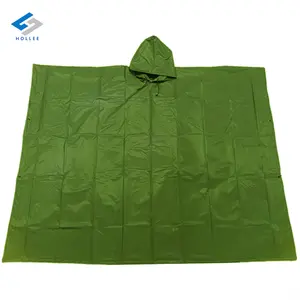 Grs tái chế PEVA mưa ponchos thân thiện với môi tái sử dụng áo mưa rin áo với mui xe cho người lớn