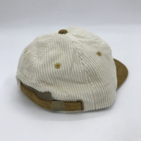 Casquette de baseball en tissu velours côtelé 100% coton de qualité supérieure avec logo de broderie personnalisé