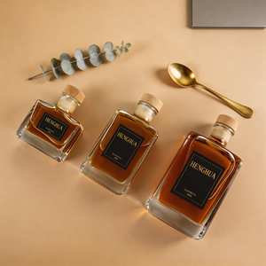 Bouteille en verre plate pour whisky, liqueur, <span class=keywords><strong>rhum</strong></span>, spiritueux, avec bouchon, 50 ml, 100 ml, 200 ml, 500 ml, pour dégustation, échantillon, <span class=keywords><strong>cadeau</strong></span> - Product Image 2
