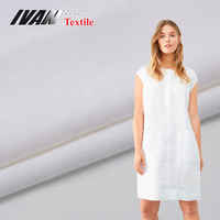 Chemisier classique en lin et viscose pour femmes, tissu blanc flammé, teint uni, nouvelle technique tissée à la mode populaire pour les robes