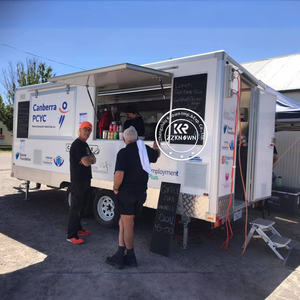 Camión de Comida Móvil de Acero Inoxidable 2025, Remolque de Café y Pizza para la Calle, Carrito de Hot Dogs, Remolque de Comida Callejera con Certificación CE - Product Image 2