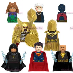 X0349 Adão Negro Super Doutor Destino Ciclone Kent Nelson Homem Atom Smasher Heroes DC Mini Tijolos Building Block Figura Brinquedo De Plástico