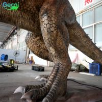 Modèle de dragon occidental animatronique grandeur nature en silicone et éponge, statue de dragon ailé pour exposition de parc à thème