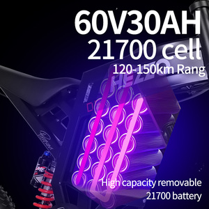Motocicleta Eléctrica Todoterreno HEZZO D5, Batería de Litio de 48V, Resistente al Agua IP65, Cuadro de Aleación de Aluminio, STOCK en EE. UU. y la UE - Product Image 5