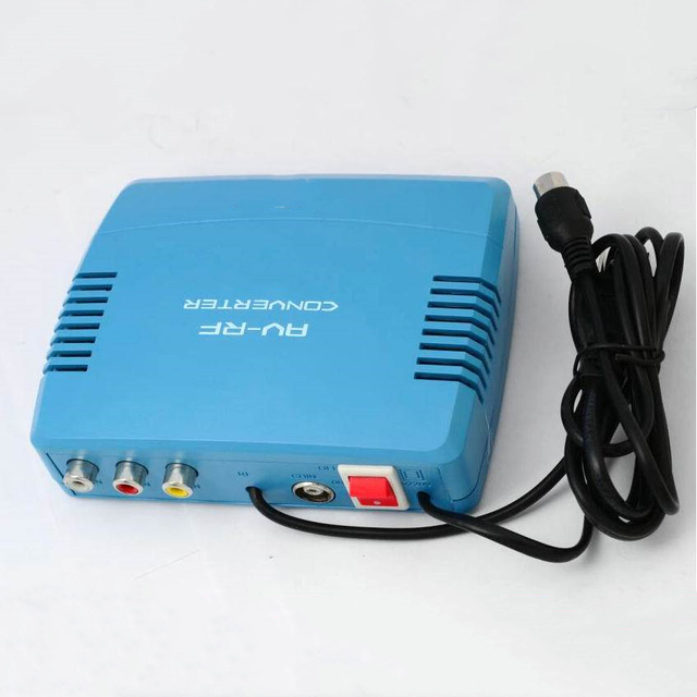 Highfly AV of TV SATELLITE RECEIVER Audio and Video RF Converter AC RF Converter Audio Video Signal Converter RF to AV Modulator