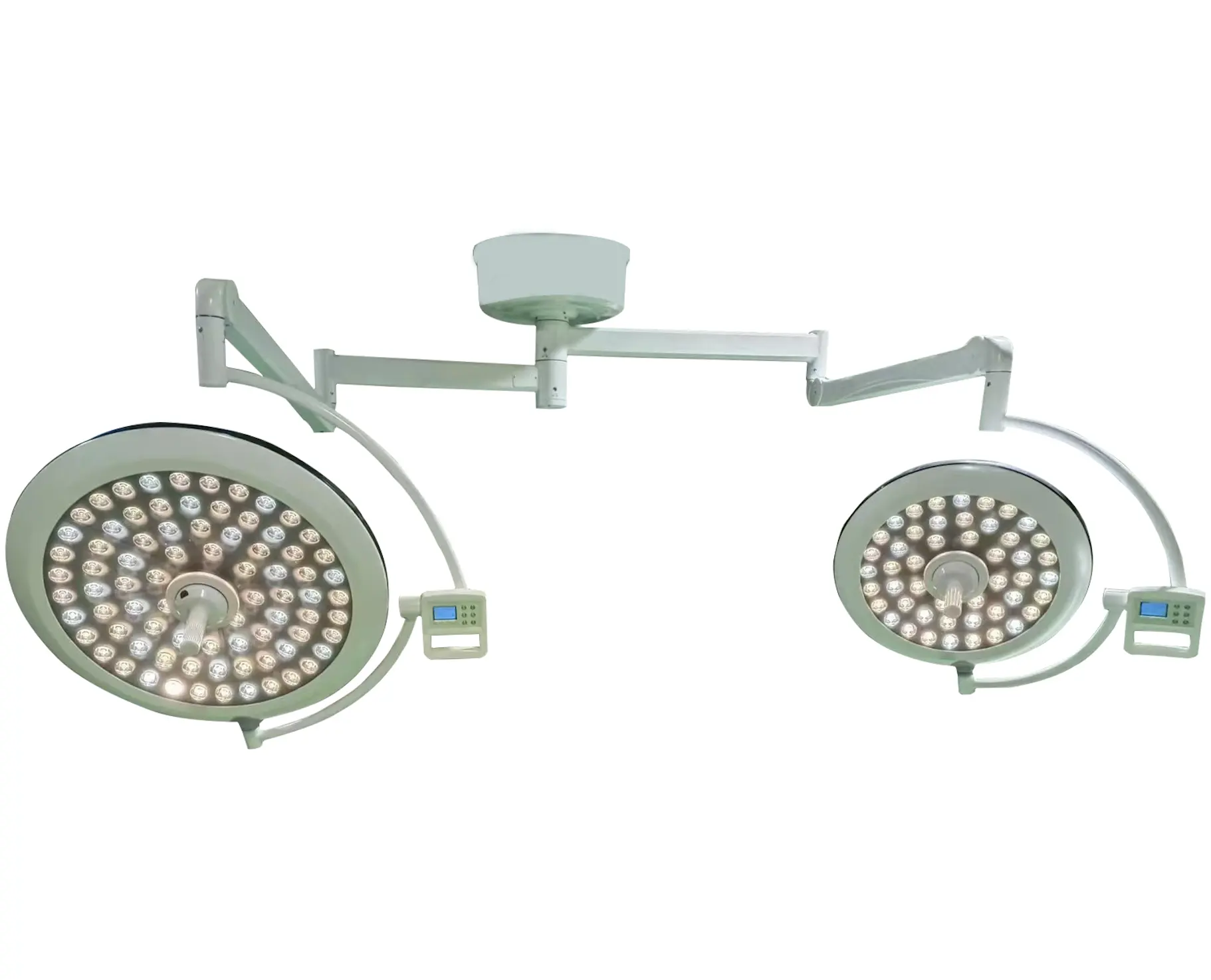 Best price medical double dome shadowless operating lamp ceiling mounted OT surgical LED light