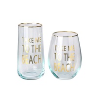 Ensemble de verres à eau transparente pour jus de fruits, cocktails, vin, bière et eau