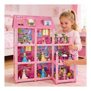 Casa de Juegos de Ensueño para Niños con Piscina, Balcón, Tobogán, Ascensor y Muebles, Juego de Imitación, Regalo para la Familia - Product Image 2