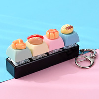 Porte-clés clavier 4 touches mini-aliments mignons en gros, jouet anti-stress, cadeaux fantaisie personnalisés pour enfants, cadeau promotionnel