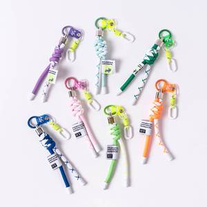 Wholesale Creative New Hand-woven Polyester Lanyard Rope Key Chain Pendant Car Key Pendant Colorful Key Rope for Gifts - Product Image 3