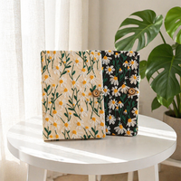 Agenda personnalisable de haute qualité A5/A6, couverture rigide, 100 feuilles, broderie sur tissu, journal portable, fournitures de bureau, cadeau