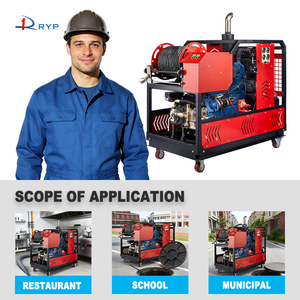 <span class=keywords><strong>Machine</strong></span> de nettoyage de canalisations à haute pression 150 bars, à moteur diesel, pour égouts, très vendue en Chine - Product Image 2