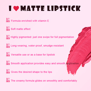 OCHAIN Etiqueta Privada Vegano Caliente Personalizar Su Propio Logotipo Romántico Buena Calidad Doble Lápiz Labial Mate y Lápiz Labial Líquido - Product Image 5