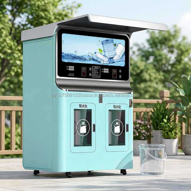 YIS0 24H Unattended Dual Outlet Water Vending Machine 800 GPD 15 Stage Filtration Reverse Osmosis Anti-Rust Multiple Payment