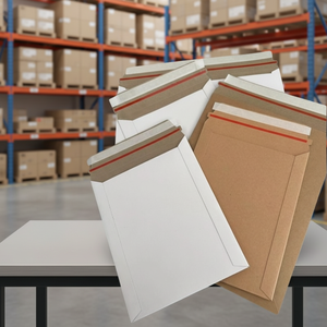 Sacs d'expédition en papier kraft écologiques, imprimés sur mesure, imperméables, avec logo personnalisé, enveloppes pliables durables pour l'emballage de livres, taille personnalisée - Product Image 1