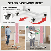 Support réglable Sunrecipe en fer pour appareil de gym à lumière rouge avec doubles roues dissimulées pour utilisation en position allongée sur canapé bas