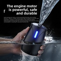 Pompe de douche électrique portable et pliable 8000 mAh IPX8 USB avec écran numérique en PVC, à poser au sol, pour camping, escalade, excursions décontractées