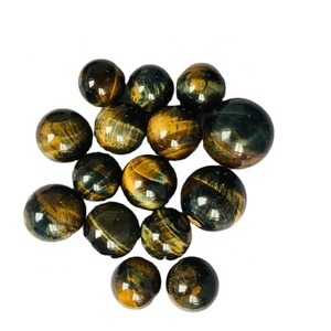 Bola de cristal pulida de alta calidad, esfera curativa de cristal azul, Ojo de Tigre, para decoración, venta al por mayor - Product Image 2