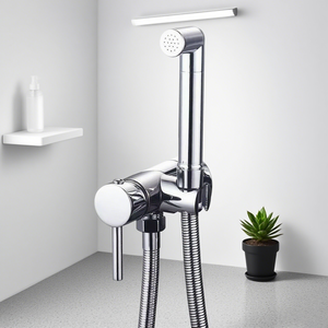 Grifo de bidé de latón de alto rendimiento, rociador de mano, manguera de acero inoxidable, diseño moderno para juegos de bidé de baño de Hotel y <span class=keywords><strong>apartamento</strong></span> - Product Image 1