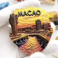 Aimants de réfrigérateur 3D de Macao, Chine, Asie – Souvenirs touristiques, collection d'autocollants, articles de décoration, cadeaux