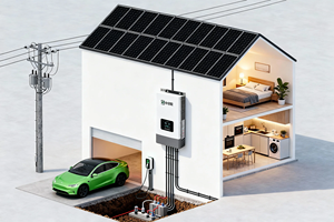 공장 하이브리드 6.2kw 12kw 오프그리드 인버터, 하이브리드 태양광 시스템 적용을 위한 트리플 출력 - Product Image 2