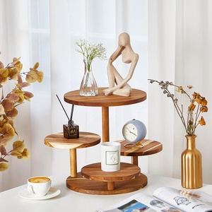 Flywod sinh nhật đám cưới Bảng trang trí bánh chủ gỗ phục vụ khay cupcake hiển thị đứng giá <span class=keywords><strong>4</strong></span> tầng bằng gỗ bánh đứng - Product Image 4