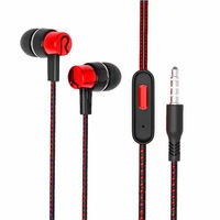 Prix compétitif avec faible MOQ, vente en gros transfrontalière : Microphone filaire, écouteurs intra-auriculaires sportifs 3,5 mm, casques de jeu à basses profondes