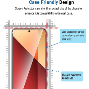 Protector de Pantalla de Vidrio Templado 9H de Alta Claridad, Antihuellas y Sin Burbujas <span class=keywords><strong>para</strong></span> Teléfono Celular Redmi Note 13 13 Pro, Paquete de 2 - Product Image 5
