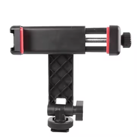 Support de diffusion en direct multifonctionnel pour griffe porte-accessoire, avec pince de téléphone pliable pour prise de vue zénithale à 360 degrés