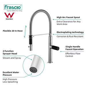 Frascio từ tính sang trọng xử lý bồn rửa vòi nước nhà bếp Vòi Nước Nhà Bếp sang trọng bằng đồng thau lắp đặt sàn Bồn Rửa Nhà Bếp vòi nước - Product Image 2