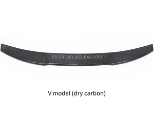 Aileron de voiture en Fiber de carbone sec de haute qualité aileron de lèvre de coffre arrière pour Audi A3 S3 RS3 V Style aileron arrière - Product Image 6